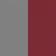 square split vertically down the middle with no dividing line - one side is a medium grey and the other side is burgandy red